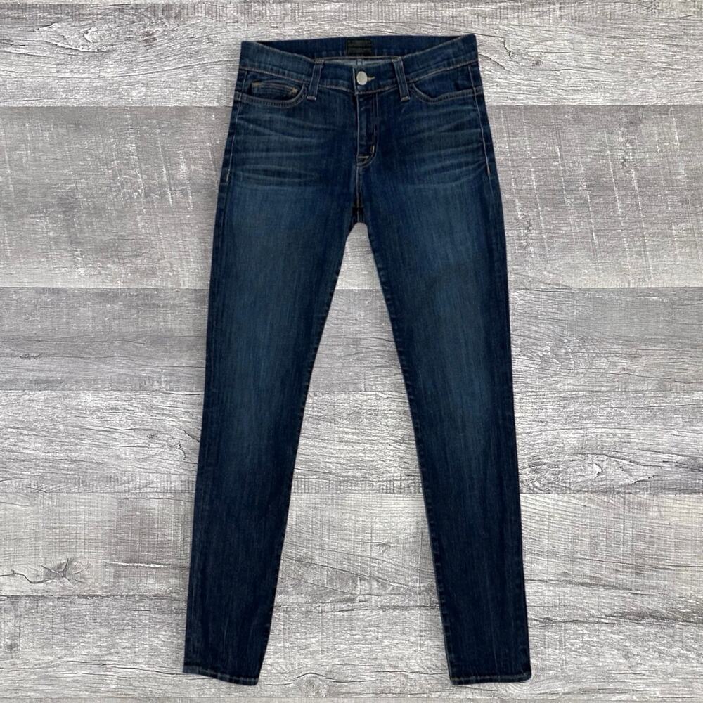 Hudson x Georgia May Jagger Skinny Jean Womens 27 (29X29.5) Low Rise Dark Denim